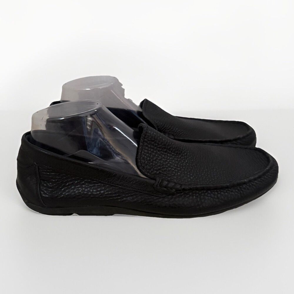 Tommy Bahama Nassau Venetian Loafers Men's 10.5D Black Leather Driving Slip On 1